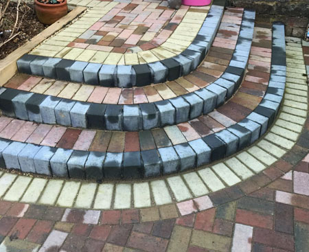 brick paving steps