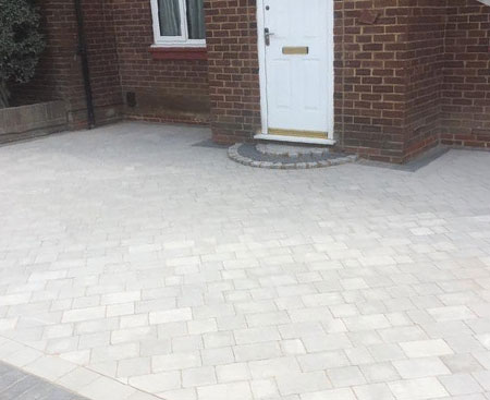 completed block paving job